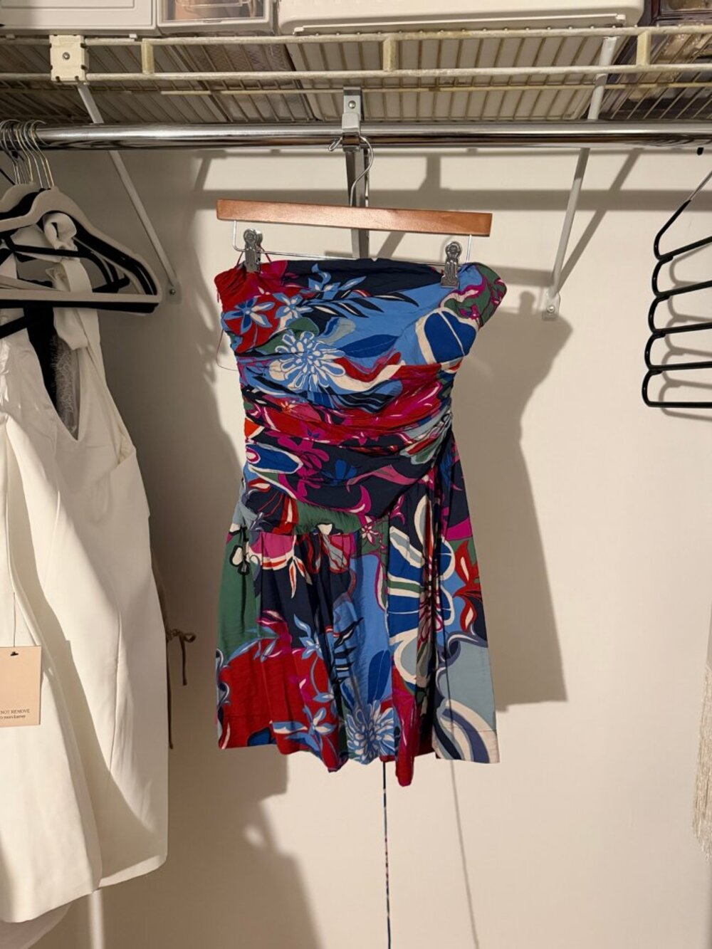 Anthropologie BL Motif Multicolor Strapless Mini Dress Size 8 NWT